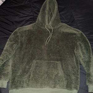 Fuzzy Green Hoodie